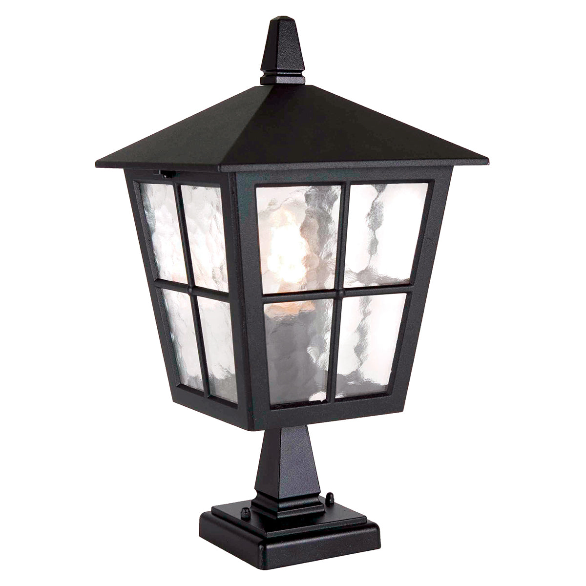 Canterbury 1-Light Black Pedestal Lantern (Medium)