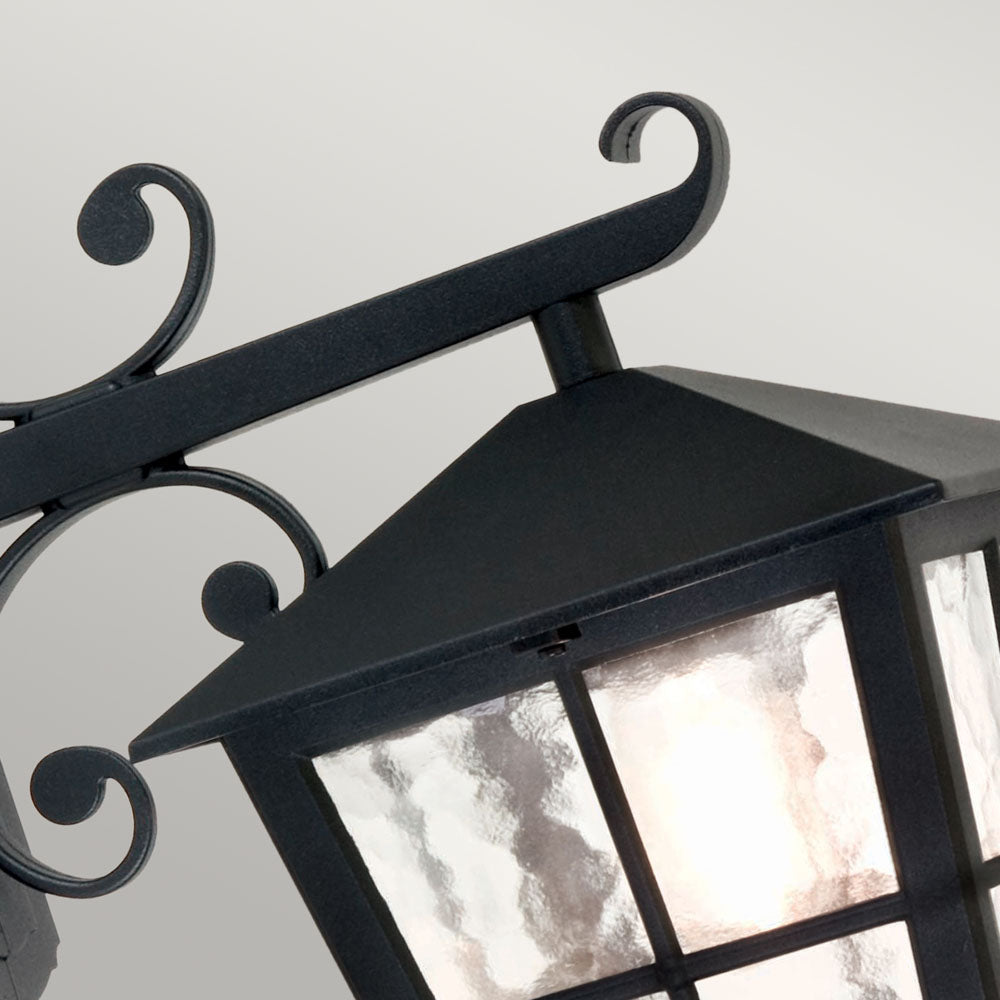 Canterbury Large 1-Light Black Downward Wall Light