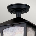 York 1-Light Black Porch Lantern