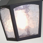 York 1-Light Black Hanging Porch Lantern