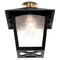 York 1-Light Black Flush Porch Lantern