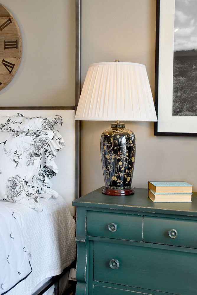 Black Birds 1-Light Black & Gold Bird Table Lamp