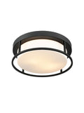 Blaine Black Painted 300mm Flush Ceiling Fitting