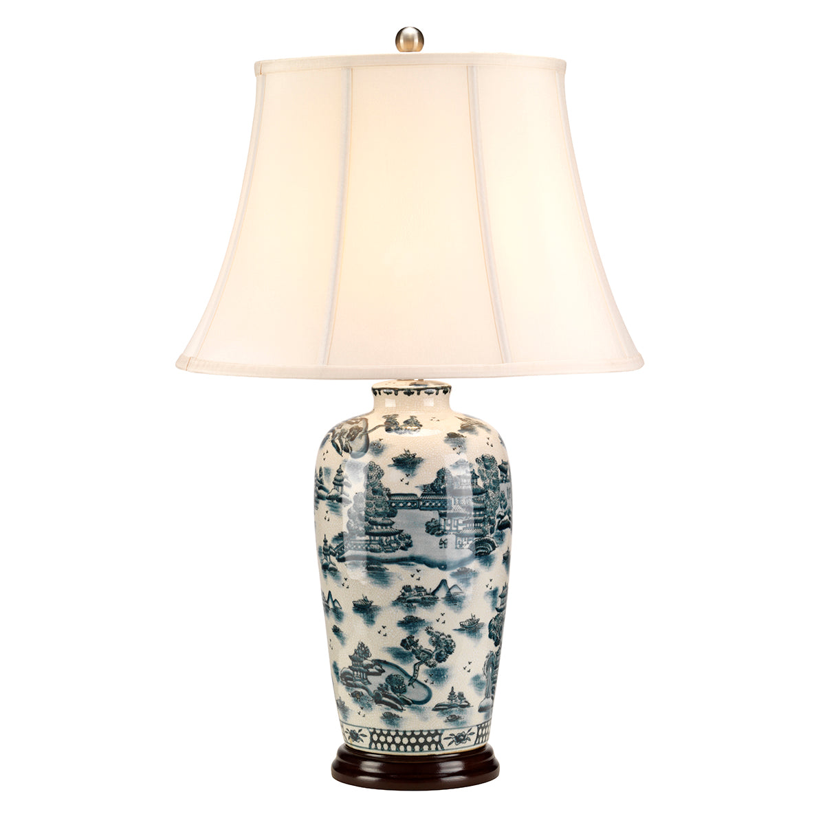 Blue & White Pagoda Table Lamp