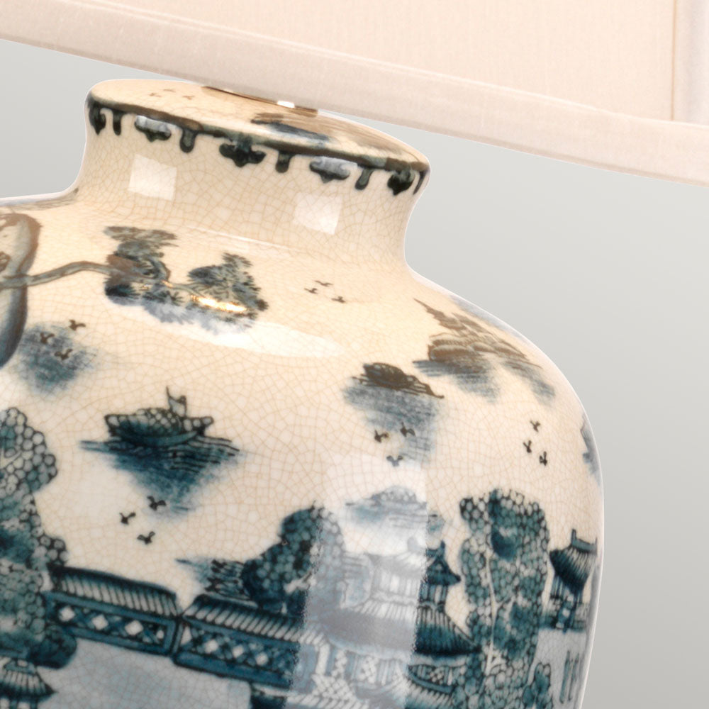 Blue & White Pagoda Table Lamp