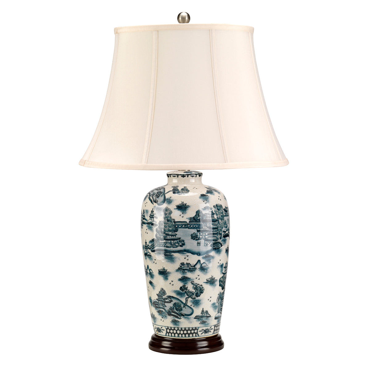 Blue & White Pagoda Table Lamp