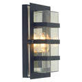 Boden 1-Light Black Wall Light with Clear Glass