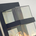 Boden 1-Light Black Wall Light with Clear Glass