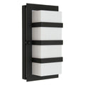 Boden 1-Light Black Wall Light with Opal Glass