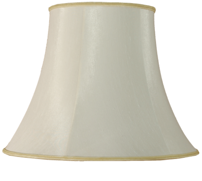 8" Bowed Empire Ivory Lamp Shade