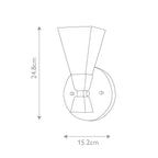 Bowtie 1lt Wall Light - Matte Black