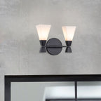 Bowtie 2lt Wall Light - Matte Black
