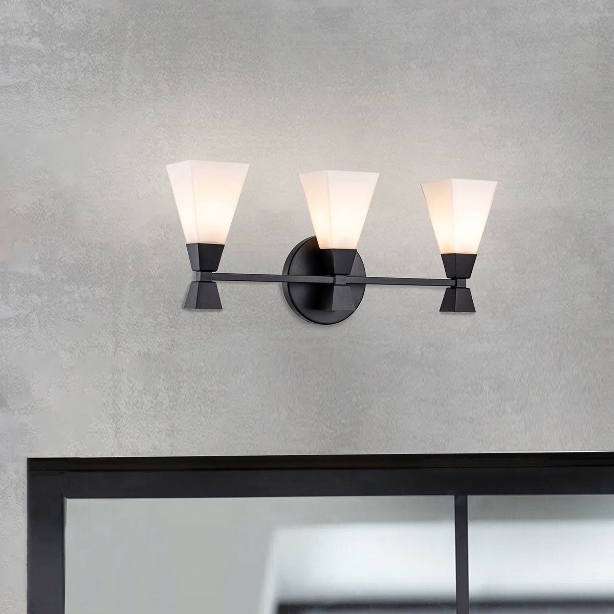 Bowtie 3lt Wall Light - Matte Black