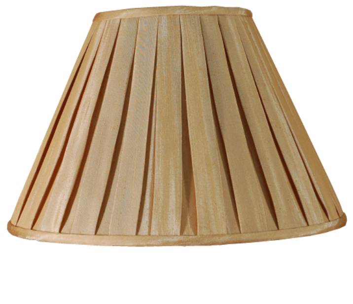 22" Box Pleat Champagne Lamp Shade