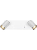 Broadway 2lt Spotlight Matt White with polished nickel sleeve