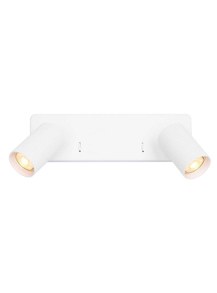 Broadway 2lt Spotlight matt white with white ribbed