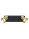 Broadway 2lt Spotlight Matt Black with satin brass sleeve