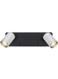 Broadway 2lt Spotlight Matt Black with polished nickel sleeve