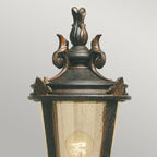 Baltimore Medium Weathered Bronze Pedestal Lantern