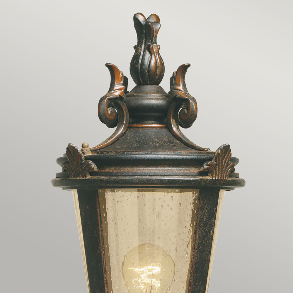 Baltimore Medium Weathered Bronze Pedestal Lantern