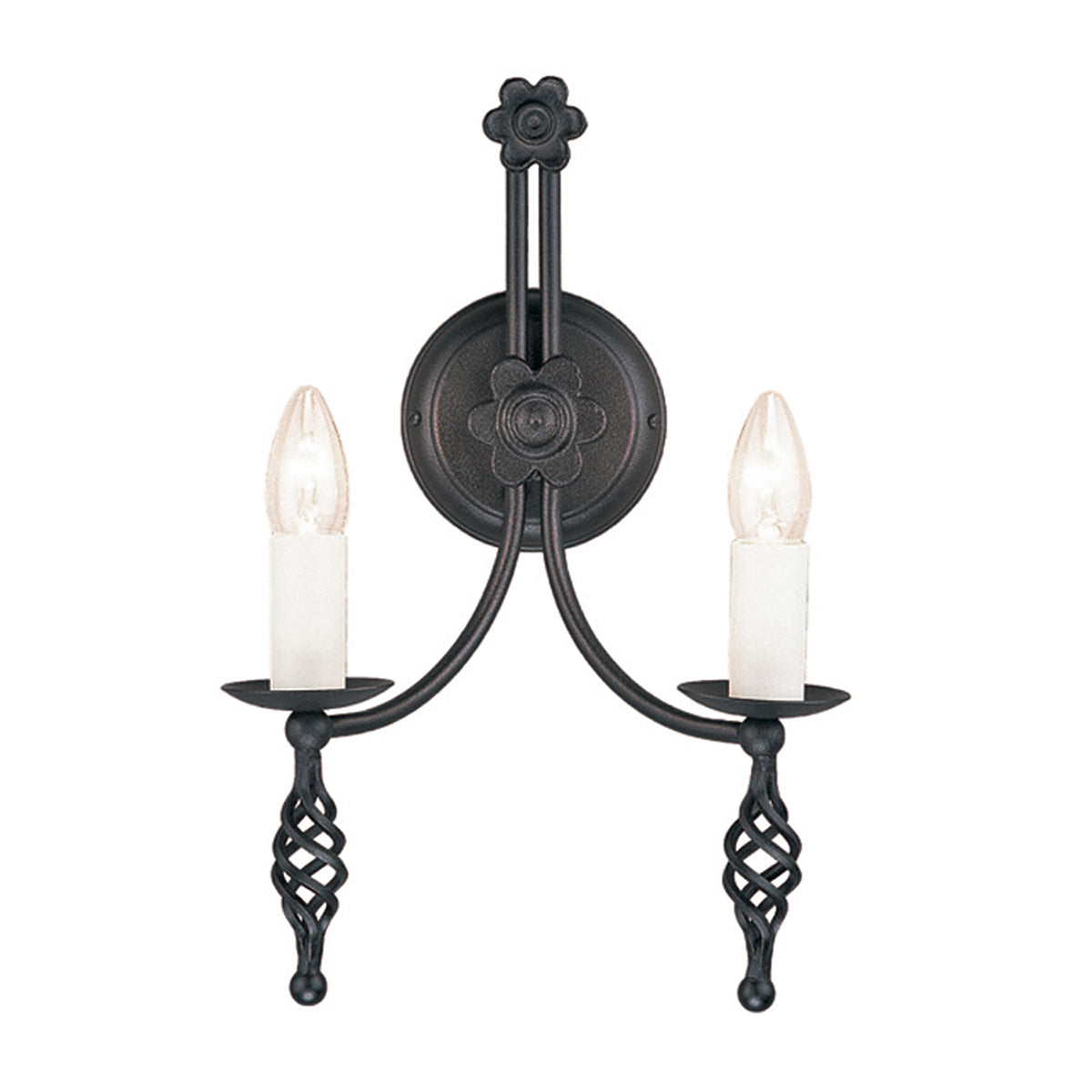 Belfry 2-Light Black Wall Light