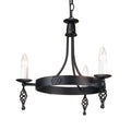 Belfry 3-Light Black Chandelier (Convertible)