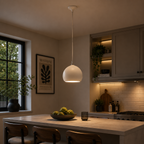 Cleo - Gloss White Metal Pendant