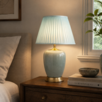 TL1407 - Crackle Glaze Duck Egg Blue Table Lamp