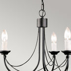 Carisbrooke 3 Light Chandelier - Black