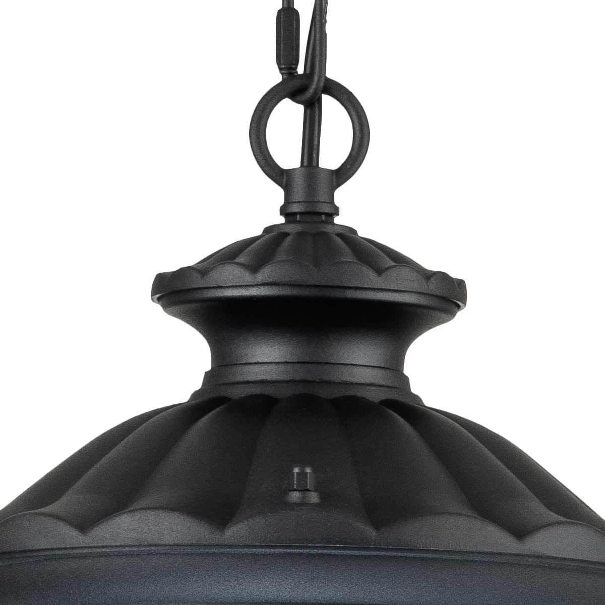 Chicago 1 Light Small Chain Lantern - Textured Black