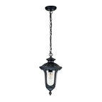Chicago 1 Light Small Chain Lantern - Textured Black