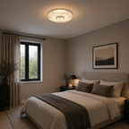 Acrylic flush ceiling light with crystal effect design