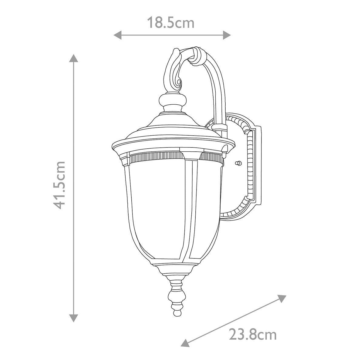 Cleveland 1 Light Small Wall Lantern 1