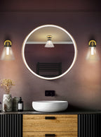 Conica Wall Light Matt Black and Aged Brass