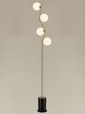 Cosmic Floor Lamp antique gold with opal glass