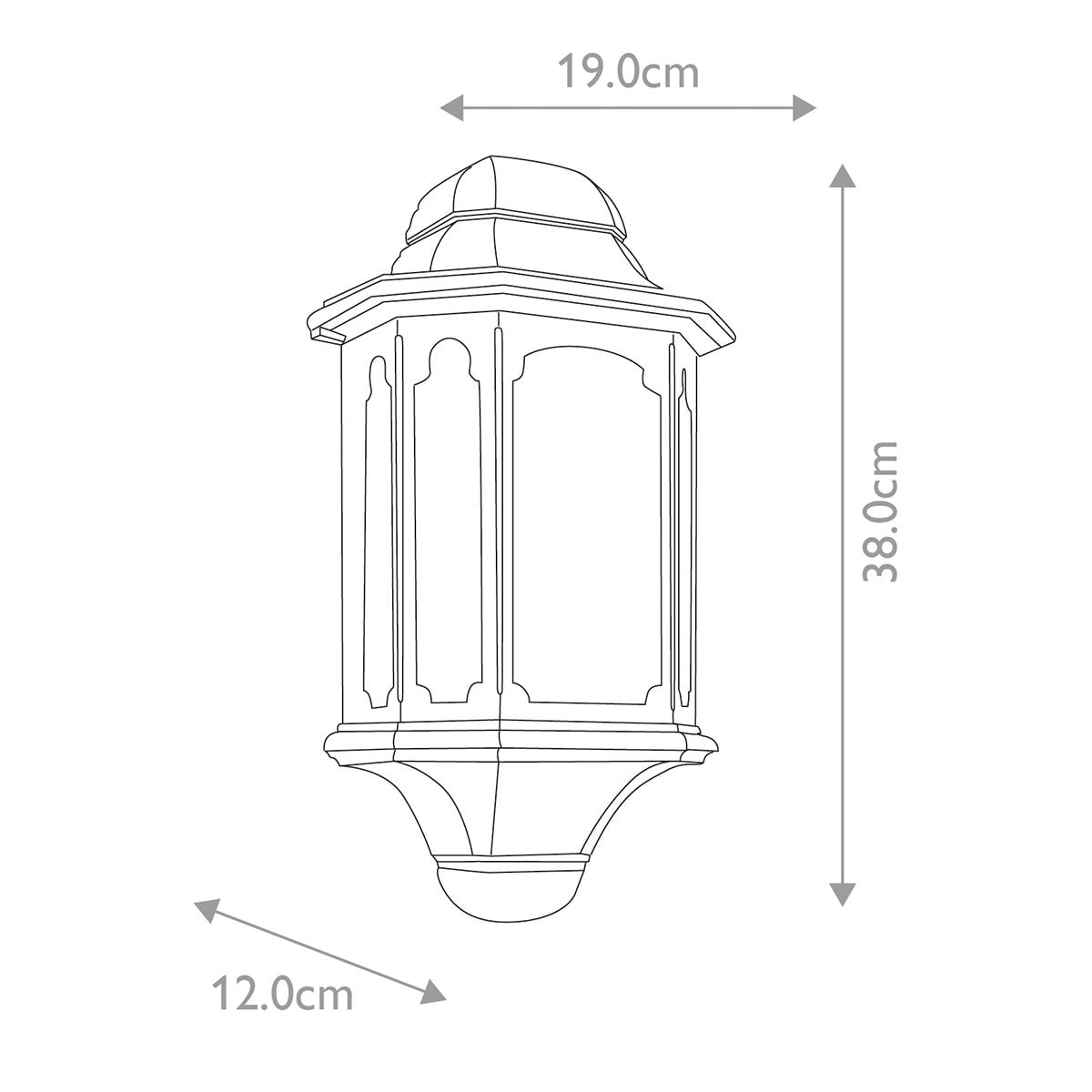 Chapel 1 Light Half Lantern 1