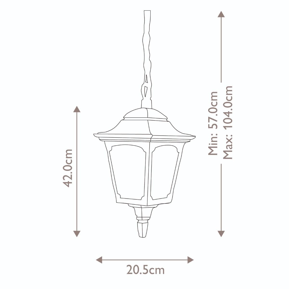 Chapel 1 Light Chain Lantern