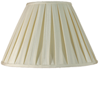 14" Box Pleat Ivory Lamp Shade