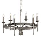 Crown Grey 6-Light Chandelier