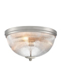 Cupola Satin Nickel 380mm Flush Ceiling Fitting