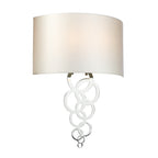 Curtis Large Polished Chrome 2-Light Wall Sconce
