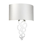 Curtis Large Polished Chrome 2-Light Wall Sconce