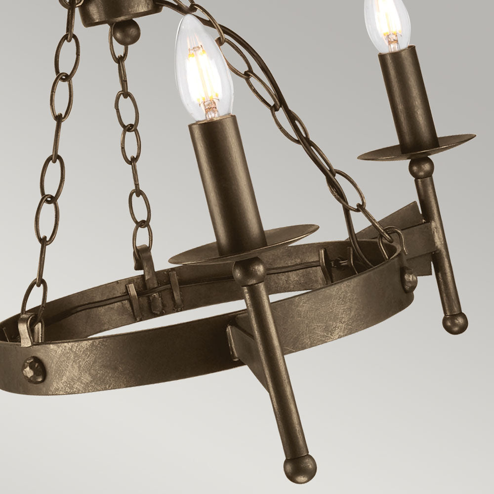 Cromwell 3-Light Old Bronze Chandelier