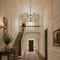 Patrinia 12 Light Dual Mount Chandelier Satin Chrome