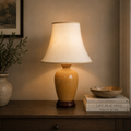 TL365C - Tan And Glazed Table Lamp