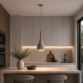 Maia 1 - Matt Grey Metal Pendant
