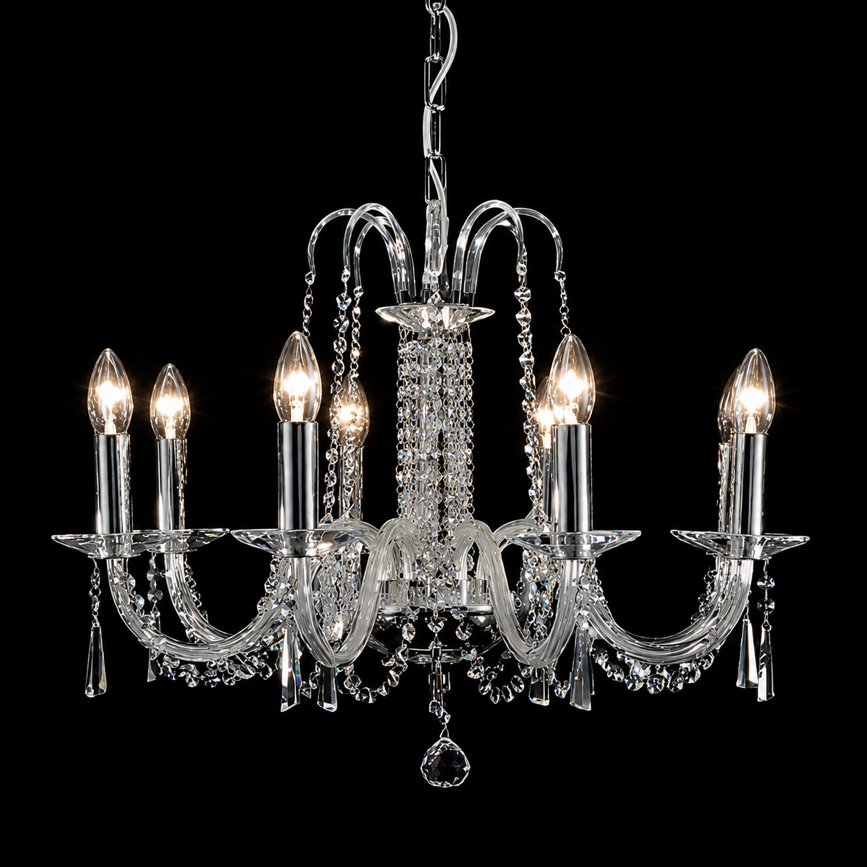 Liberec 8 Chandelier - Clear