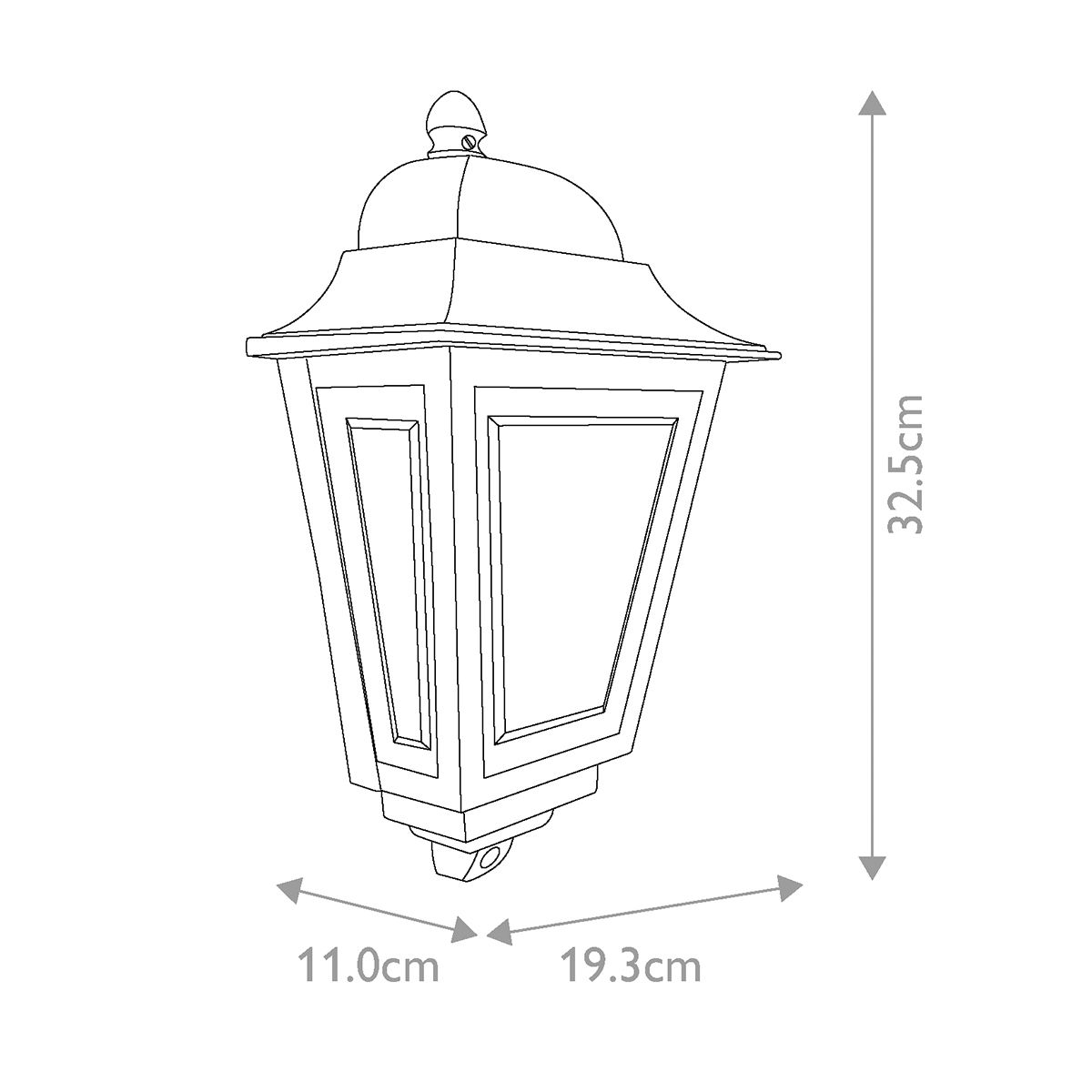 Deco Lane 1lt Half Wall Lantern 3