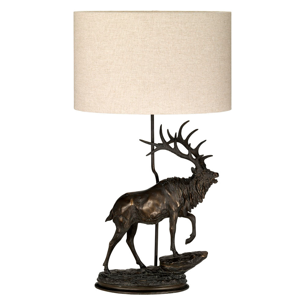 Angus 1-Light Stag Table Lamp (Bronze Patina)