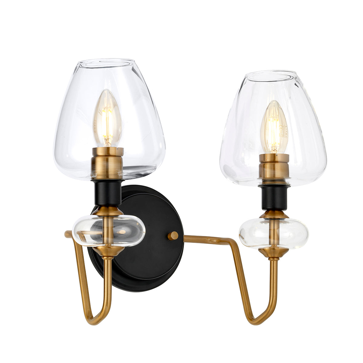 Armand 2-Light Aged Brass Wall Sconce